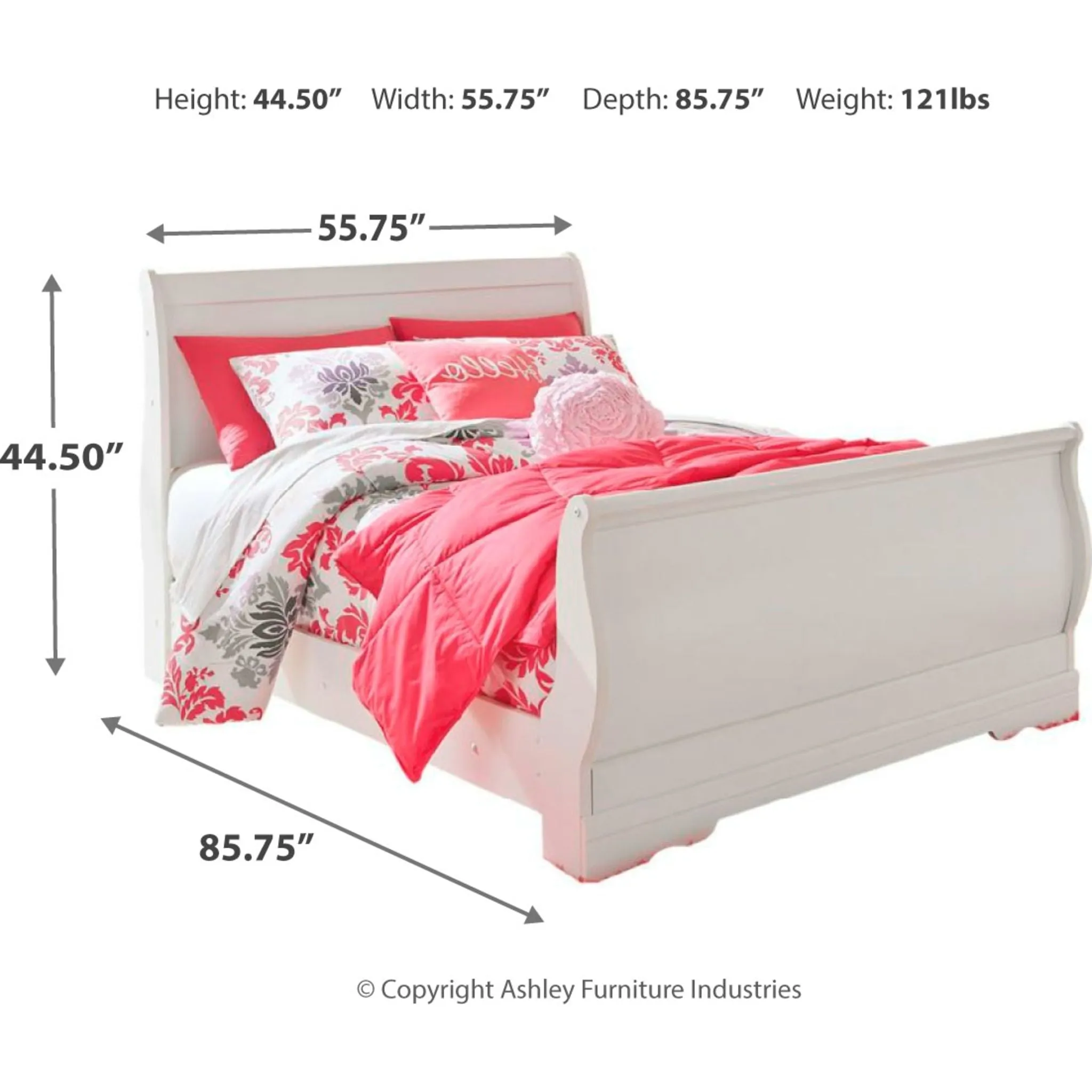 Anarasia 3 Piece Sleigh Bed