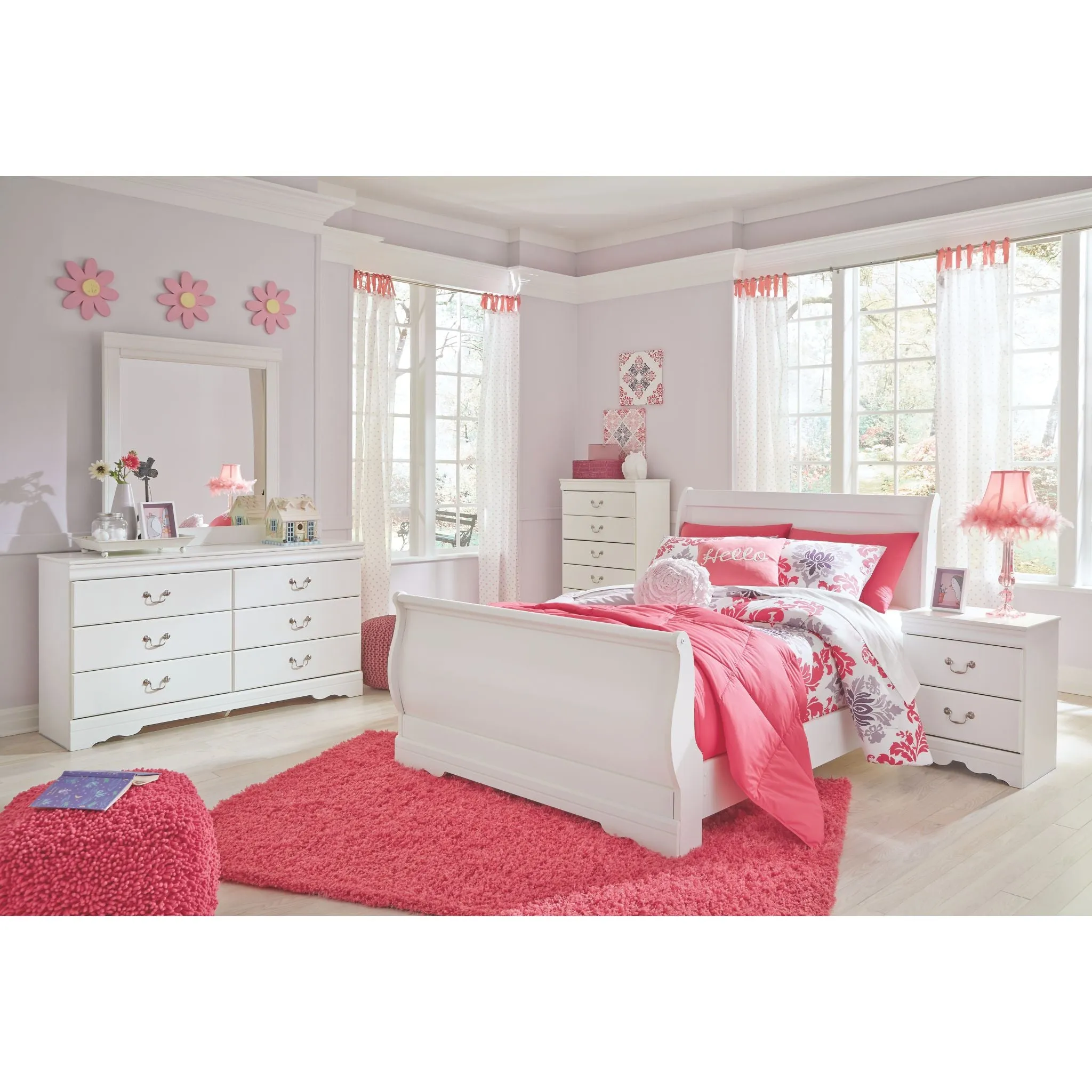 Anarasia 3 Piece Sleigh Bed