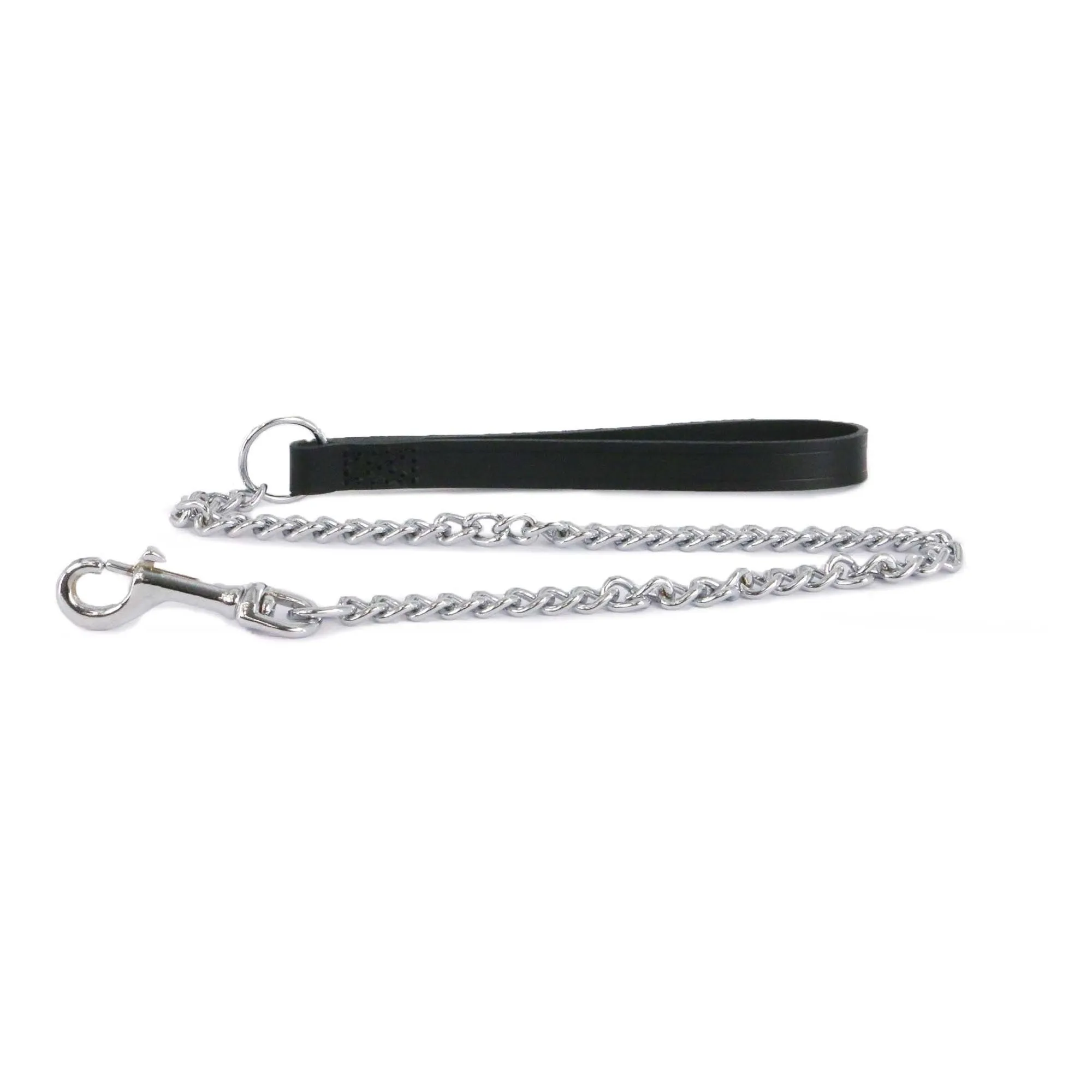 Ancol Leather Heavy Chain Dog Lead