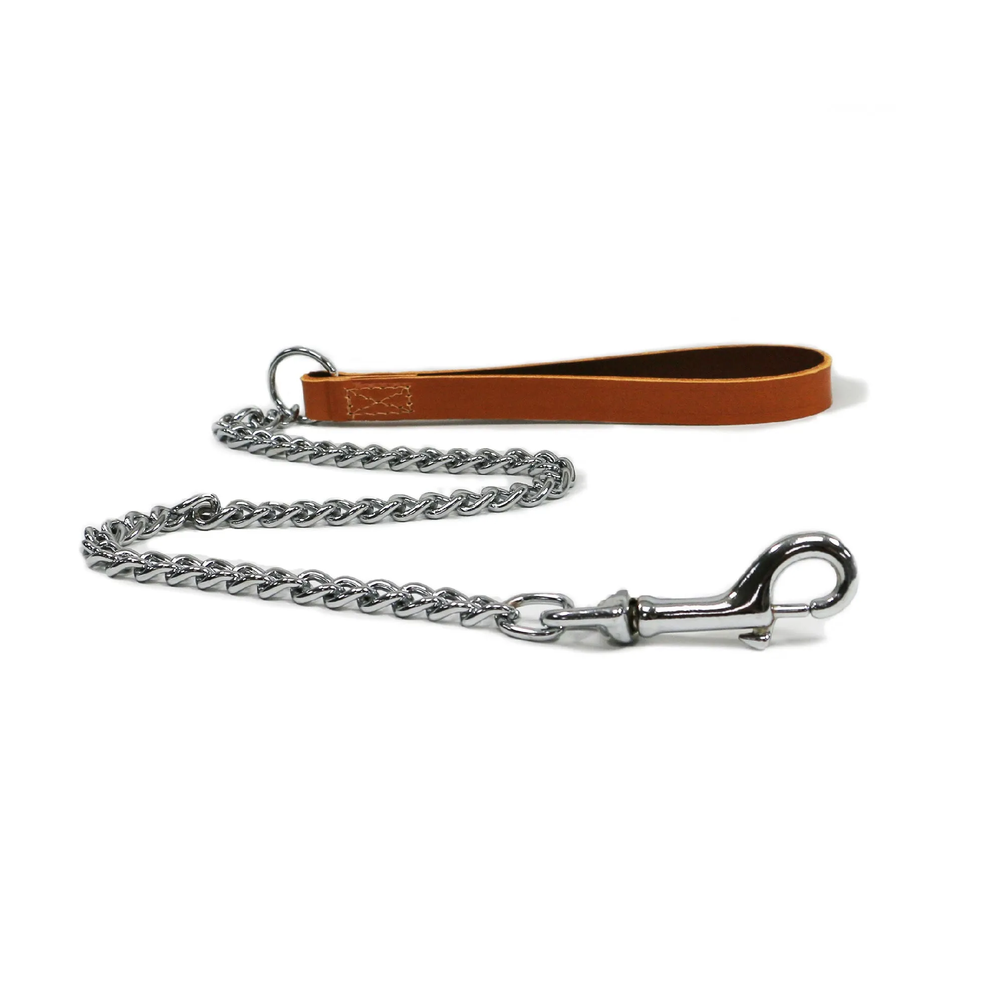 Ancol Leather Heavy Chain Dog Lead