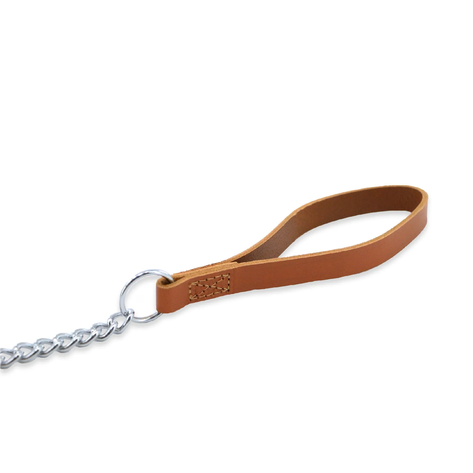 Ancol Leather Heavy Chain Dog Lead