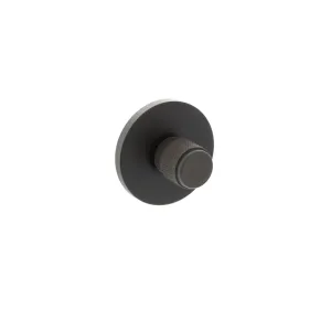 Atlantic Knurled WC Turn and Release on 5mm Slimline Round Rose - Urban Dark Bronze