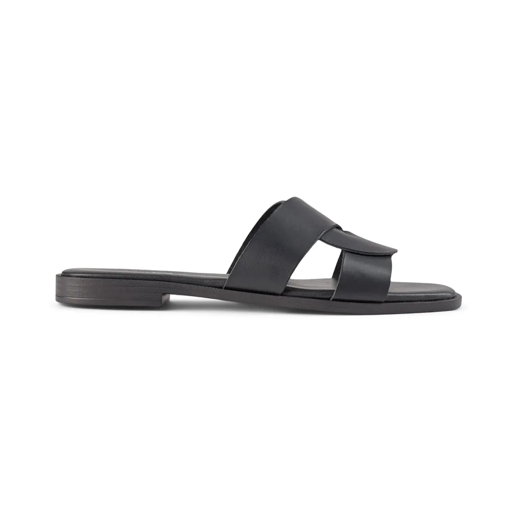 Bay sandal leather - BLACK