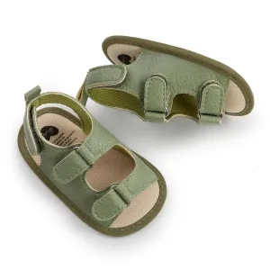 Baywell Summer Newborn Unisex Baby Sandal Girls Boys Shoe Soft Bottom Anti-slip First Walkers PU Shoes Breathable Toddler Sandal