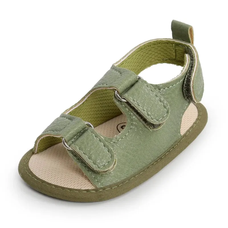 Baywell Summer Newborn Unisex Baby Sandal Girls Boys Shoe Soft Bottom Anti-slip First Walkers PU Shoes Breathable Toddler Sandal