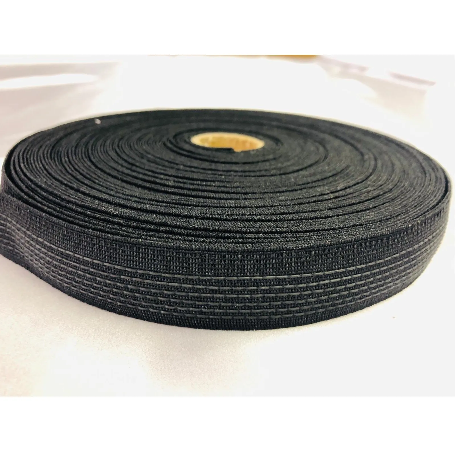 Black 1" Rubber Elastic