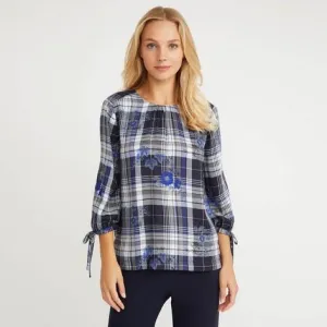 Bloomsbury Floral Check Blouse