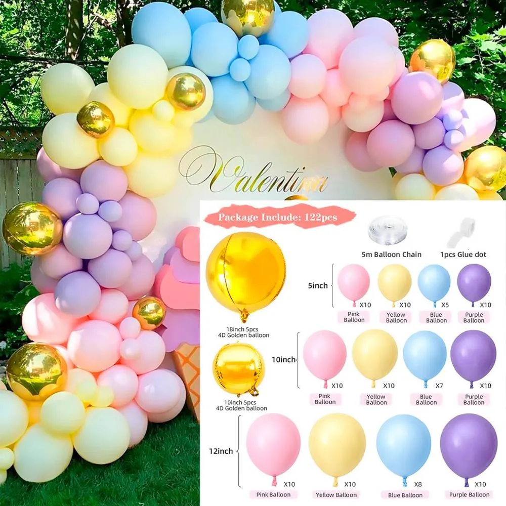 Blue Silver Macaron Birthday Balloon Garland Arch Kit Wedding Birthday Balloons Decoration Party Balloons For Kids Baby Shower