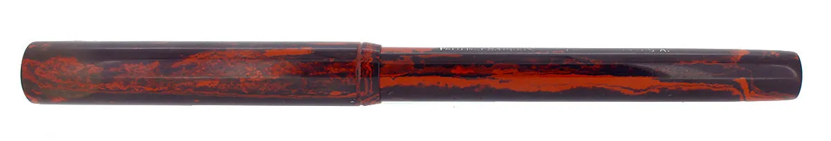 C1908 WATERMAN #12 MOTTLED HARD RUBBER FOUNTAIN PEN XF-BBBB 2.63MM FLEX NIB RESTORED