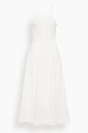 Camera Midi Dress in White