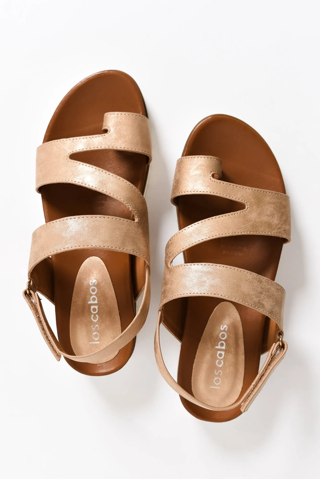 Carra Rose Gold Crossover Sandal