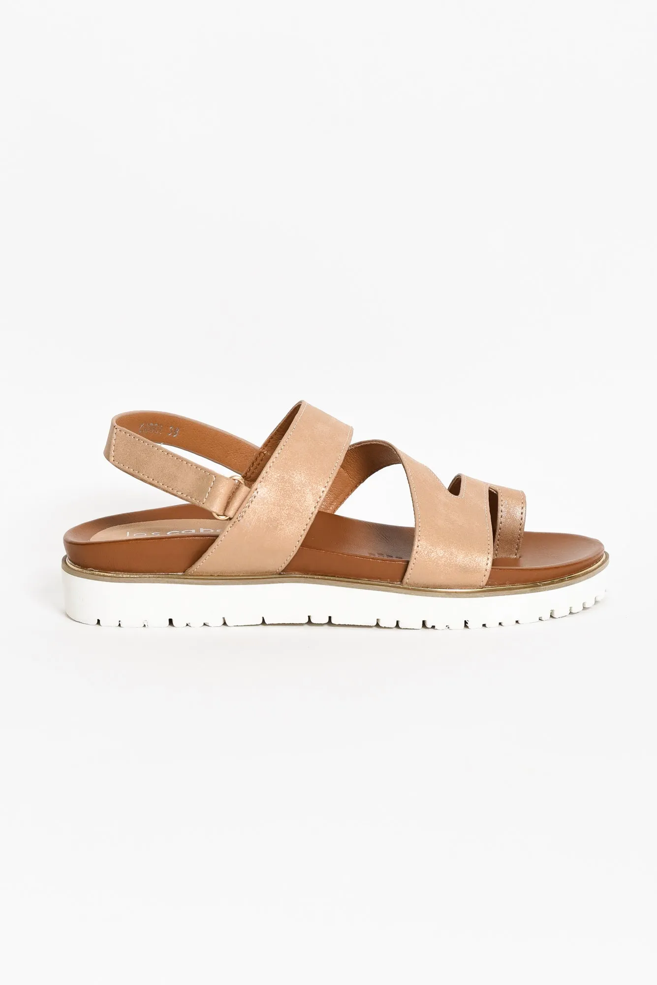 Carra Rose Gold Crossover Sandal