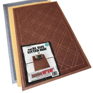 Cat Litter Box Mat 35x24 Brown  Cat Litter Trapping Mat, Mesh Mat Catches Litter