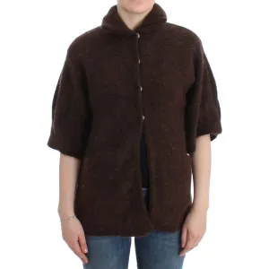 Cavalli Elegant Short Sleeved Brown Cardigan