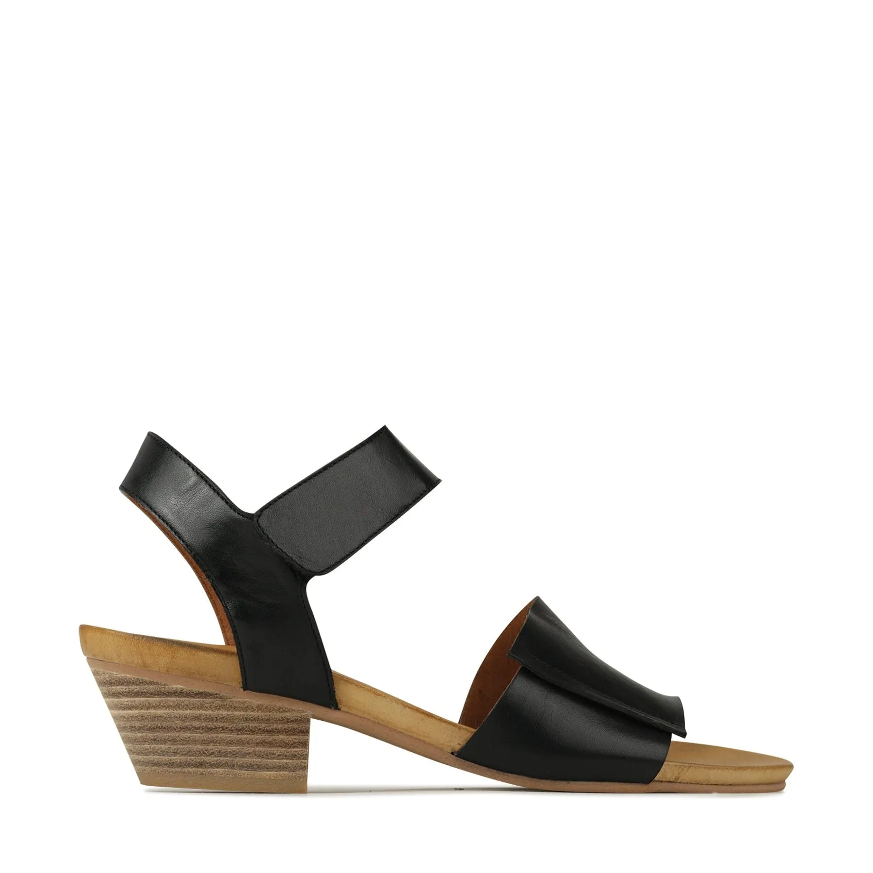 CURA ANKLE STRAP HEEL SANDALS LEATHER