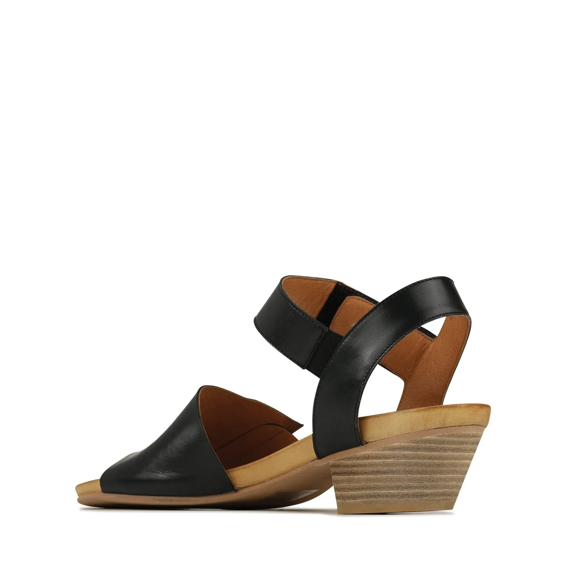 CURA ANKLE STRAP HEEL SANDALS LEATHER