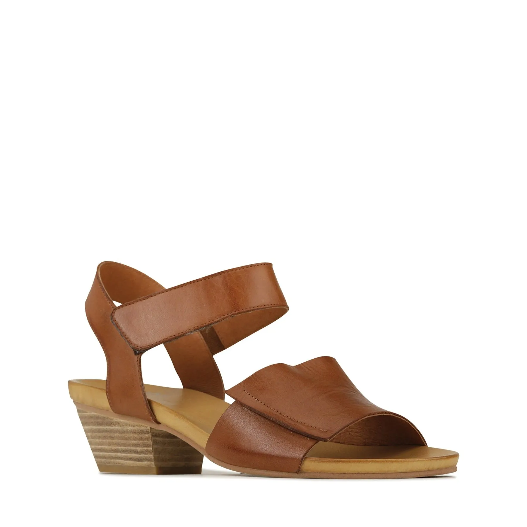 CURA ANKLE STRAP HEEL SANDALS LEATHER