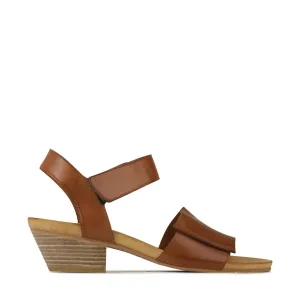 CURA ANKLE STRAP HEEL SANDALS LEATHER