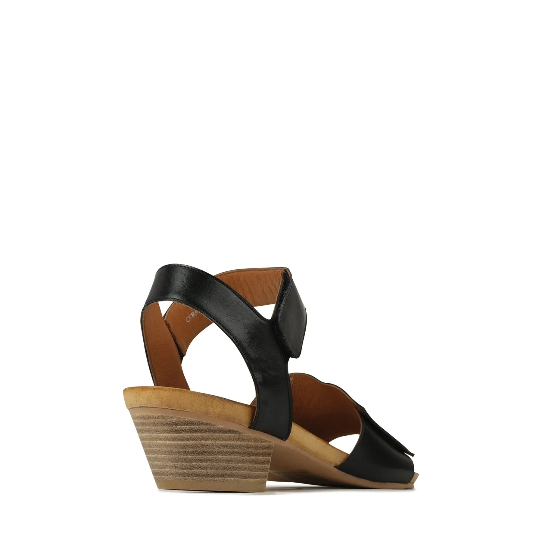 CURA ANKLE STRAP HEEL SANDALS LEATHER