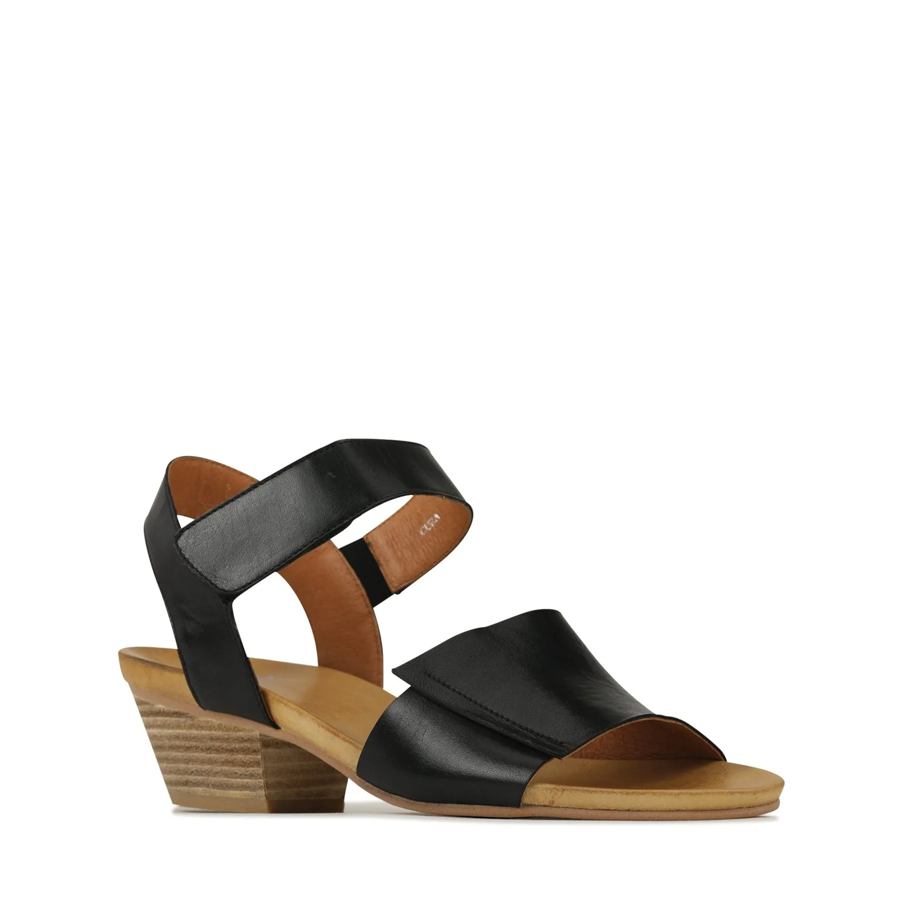 CURA ANKLE STRAP HEEL SANDALS LEATHER