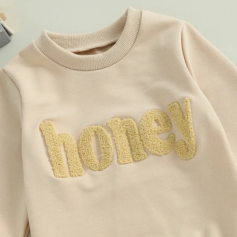 Cute Toddler Girl Warm Hoodie with Fun Embroidered Design Cozy Crew Neck Pullover for Autumn and Winter Outfits