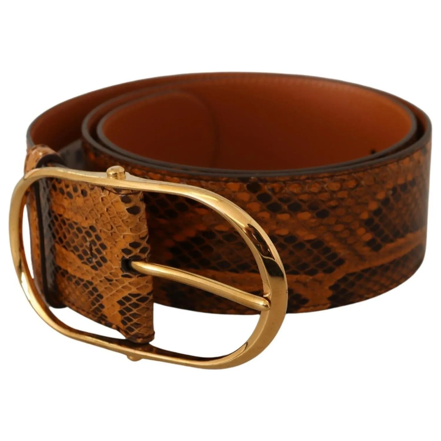 Dolce & Gabbana Elegant Python Skin Leather Belt