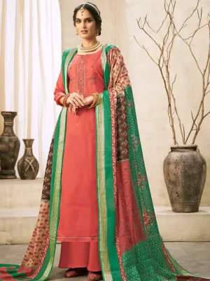 Embroidered Unstitched Cotton Salwar Suit Material for Women