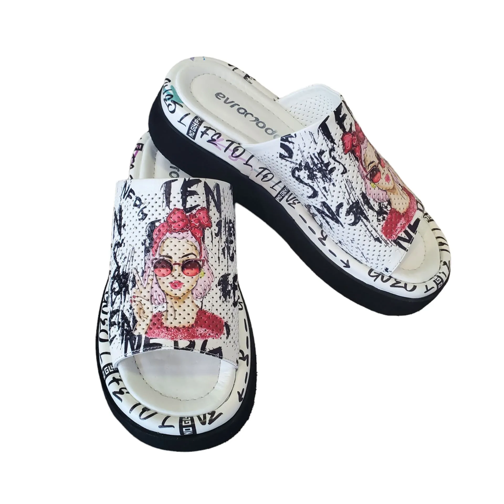 FASHION GIRL SLIP ON LEATHER SANDAL