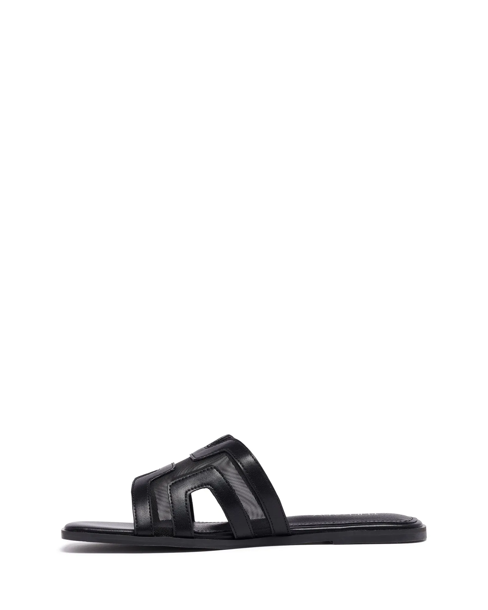 Gaze Flat Sandal Black Mesh