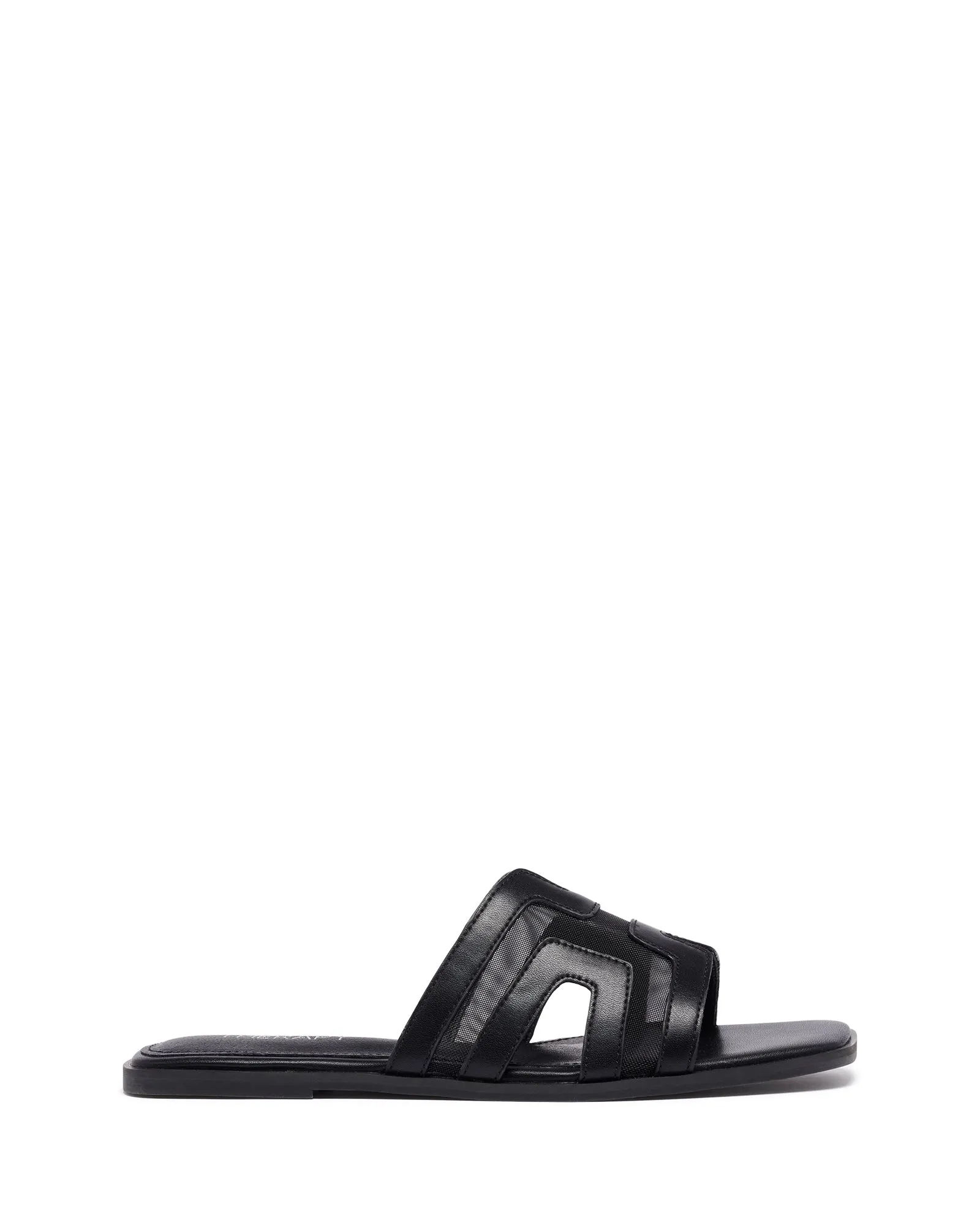 Gaze Flat Sandal Black Mesh