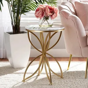 Golden Flower Sofa Side Table.