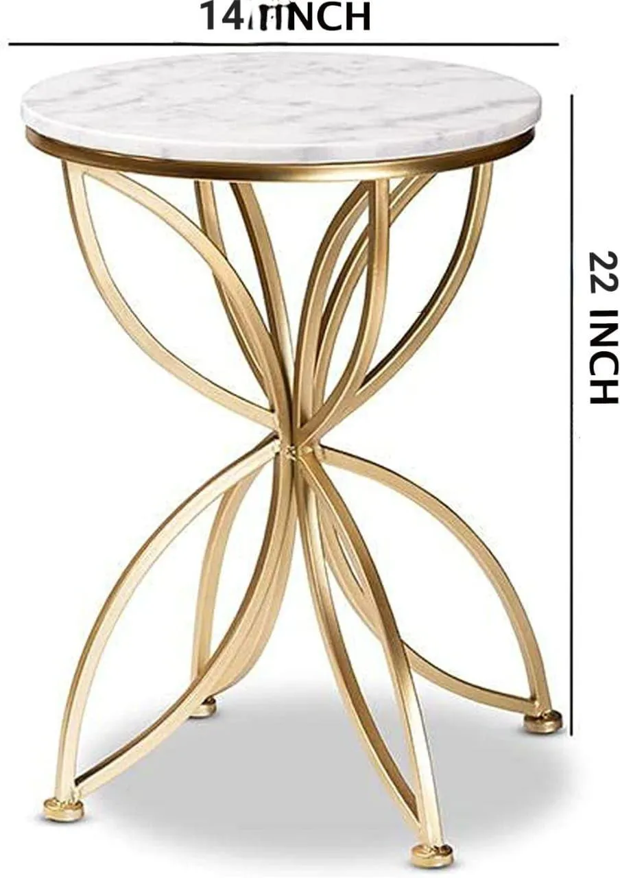 Golden Flower Sofa Side Table.