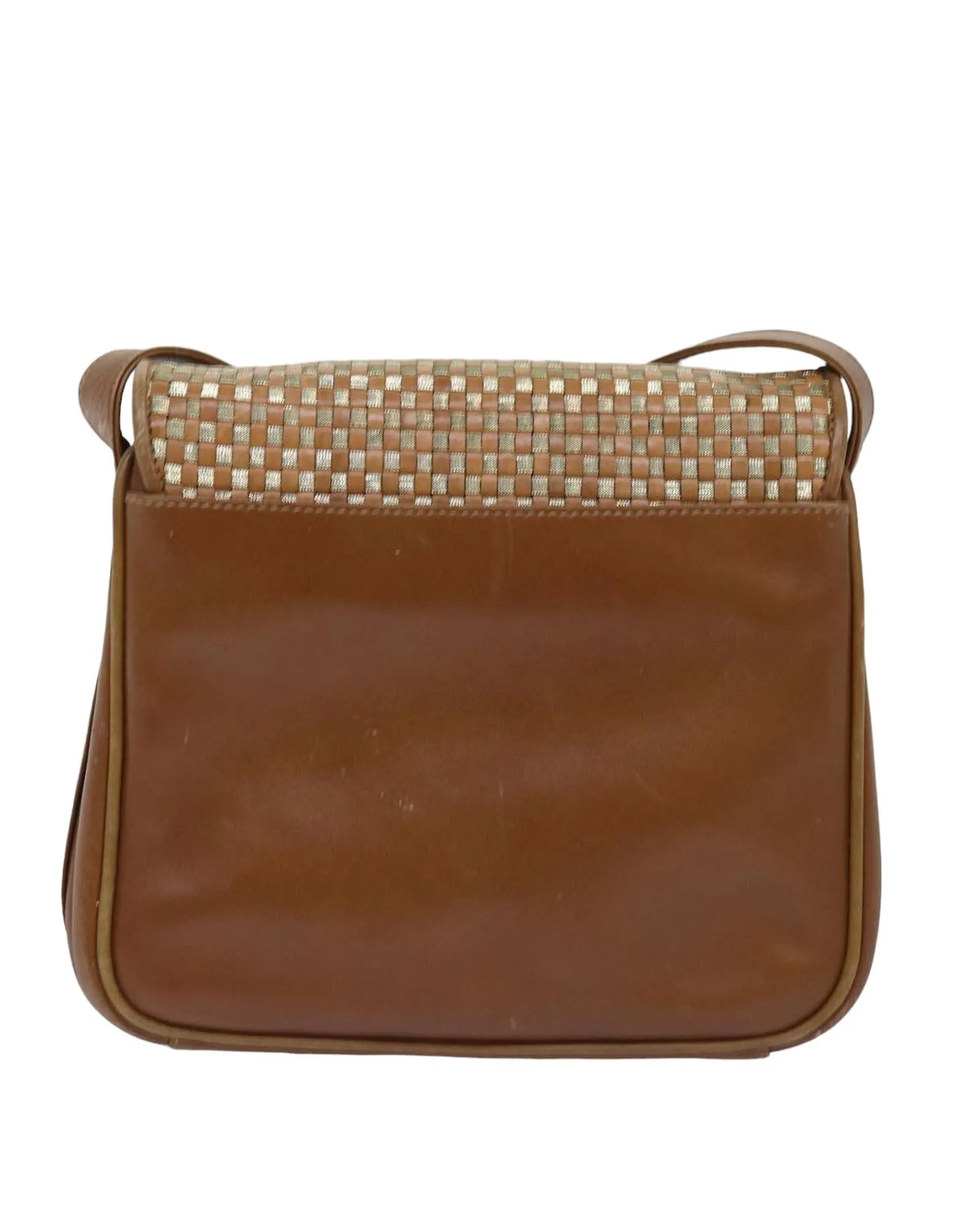 Leather Beige Shoulder Bag with Adjustable Strap