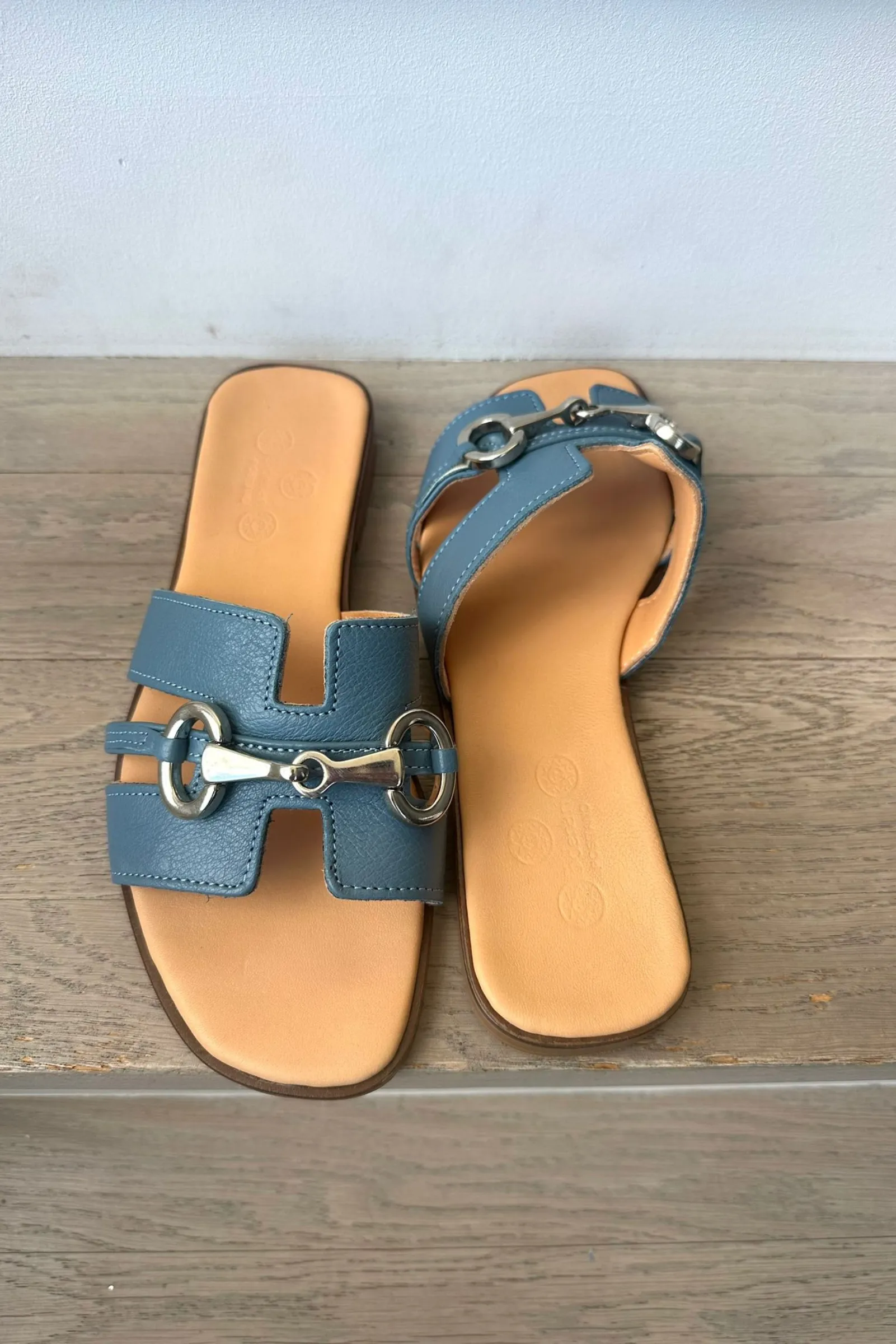 Leather Sandals - Blue