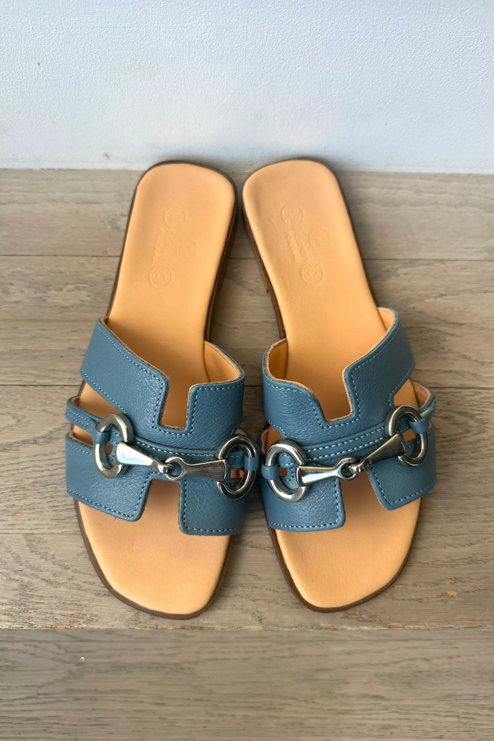 Leather Sandals - Blue