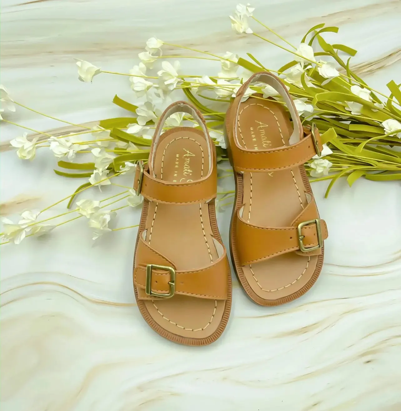 Leo- Tan Leather Sandals