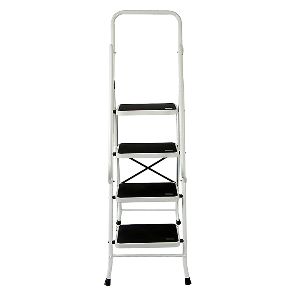 Lightweight Foldable Non-Slip 4 Step Ladder with Handrails