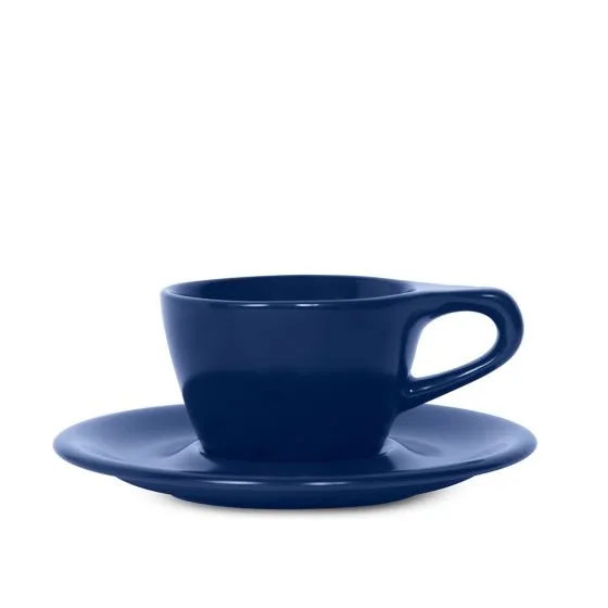 Lino Single Cappuccino Cup & Saucer - Indigo (5oz/148ml)