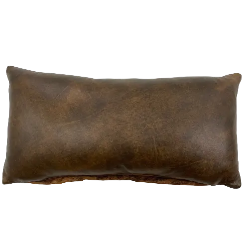 Lumbar Pillow - Brown and Black Brindle Cowhide - 24" x 12" (LPIL099)