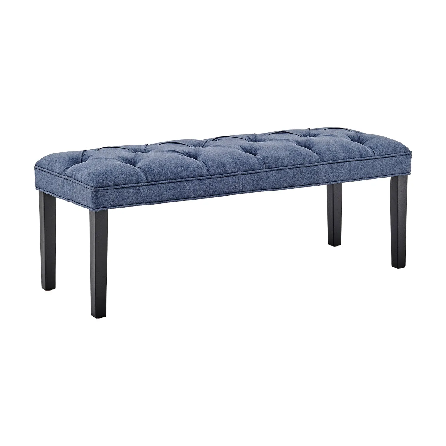 Mid-century Modern Button-tufted Linen Bench - Sarantino