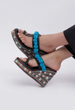 Ocean Blue Kutch Wedges