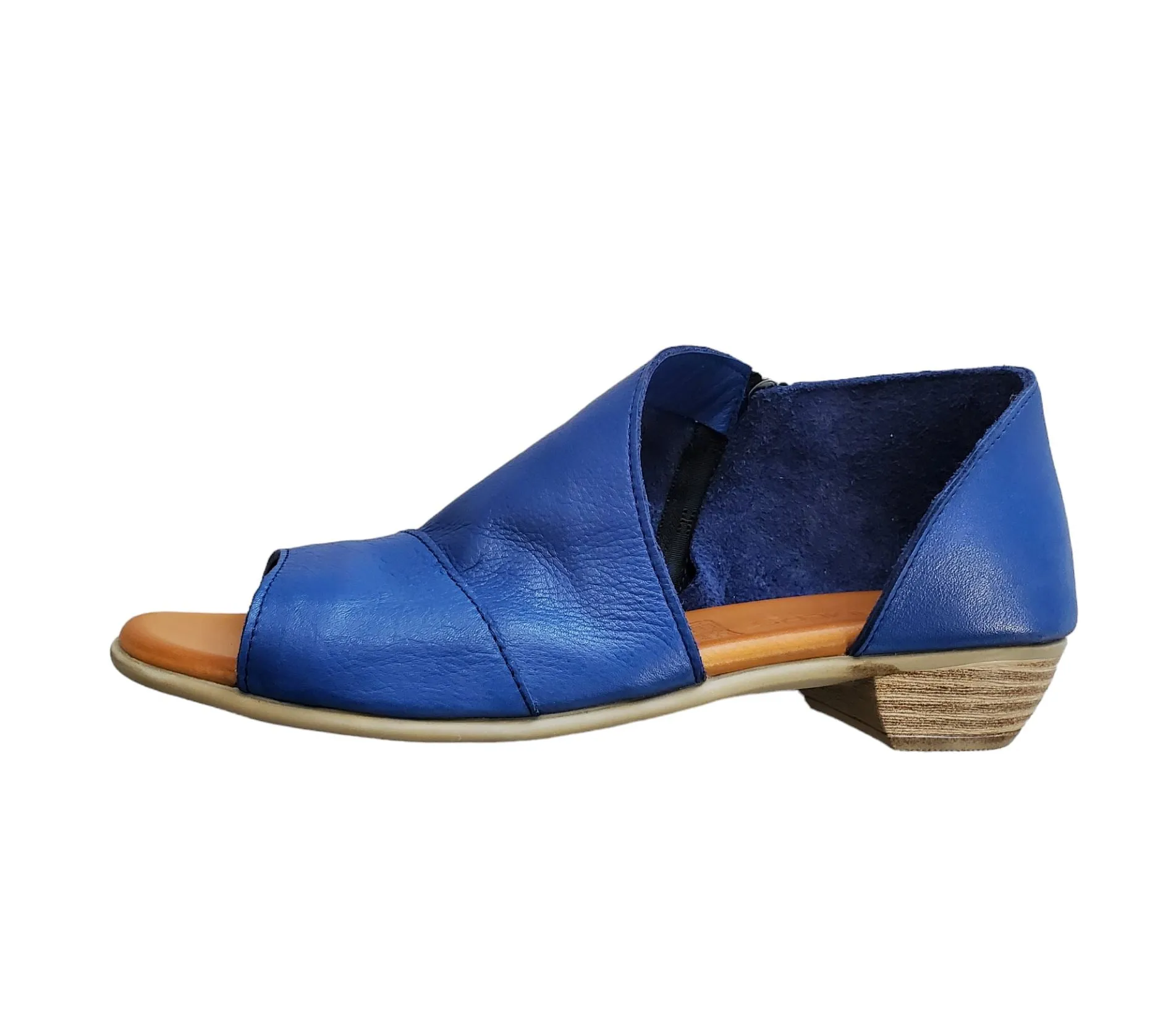 OPEN TOE SIDE DESIGN BLUE SANDAL