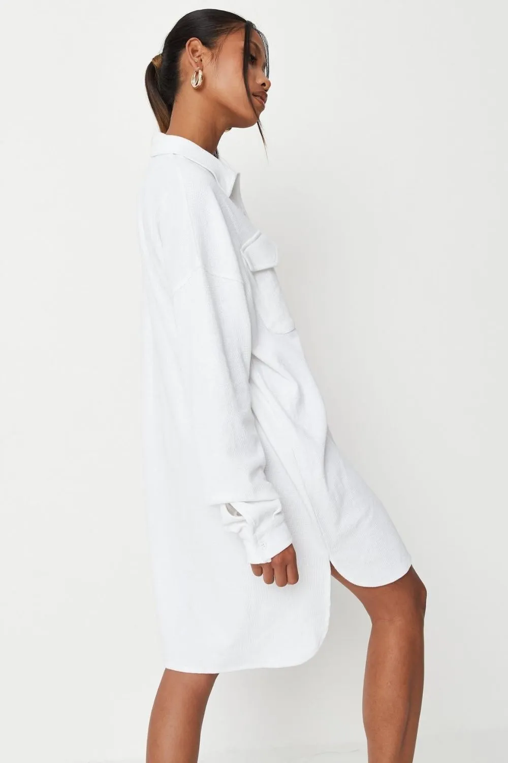 Oversized White Shirt Dress