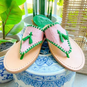 PB Tassel Pink Croc / Perruche