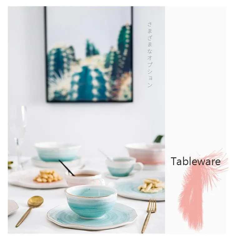 Pink And Blue Blush Set
