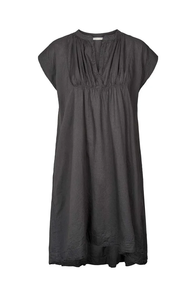 Rabens Saloner Lotti Cotton Dress in Dark Slate