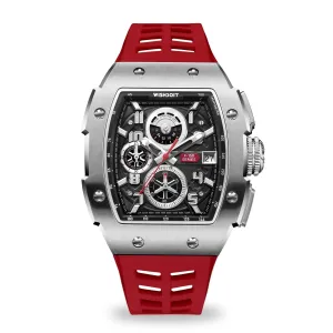 Racing | F-150 Chrono-Silvery Watch (Red Strap)