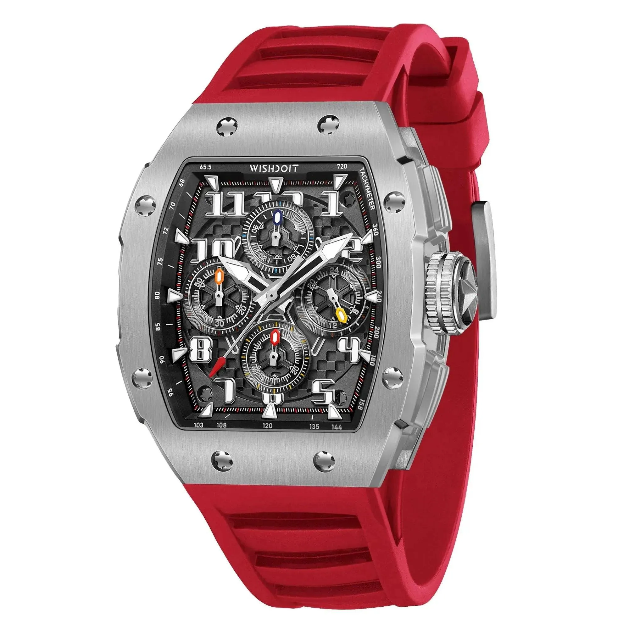 Racing | GT Chrono 2.0-Silvery Watch (Red Strap)