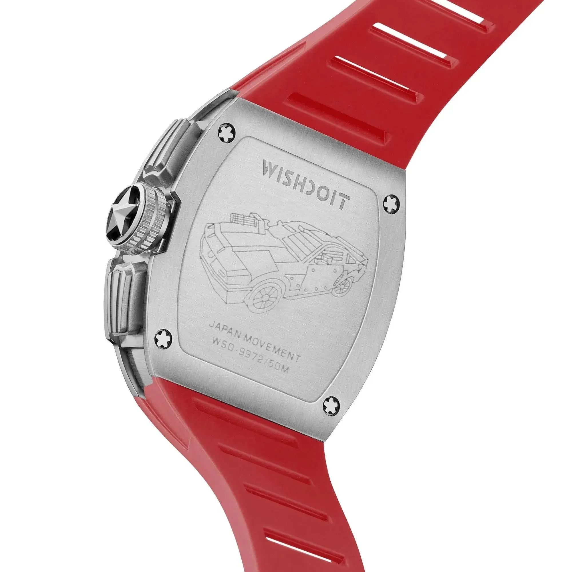 Racing | GT Chrono 2.0-Silvery Watch (Red Strap)