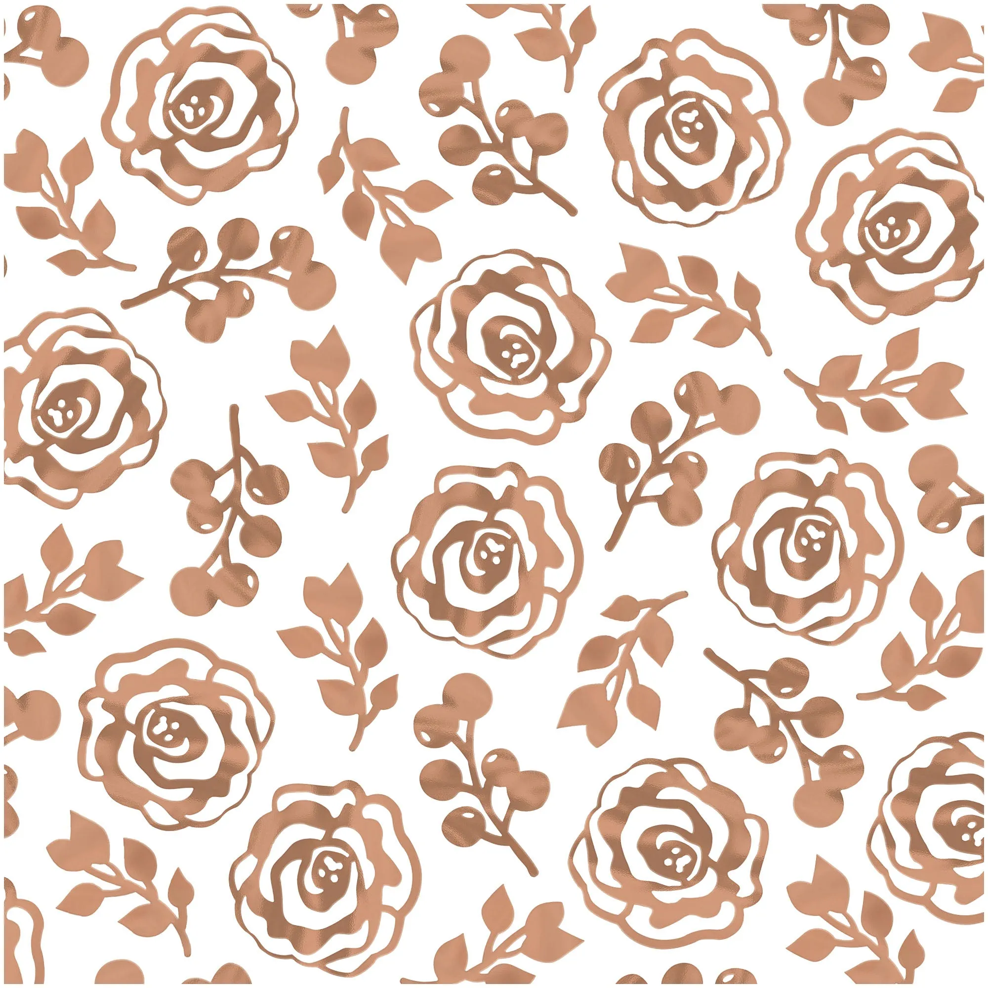 Rose Gold Foil Floral Cutouts Table Scatter Jumbo Confetti Decorations, 4 Ounces